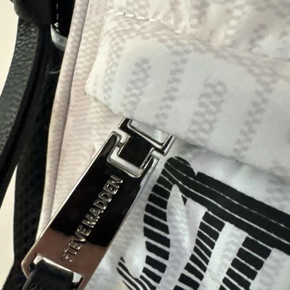 Steve Madden Black Nylon Kids Mini Backpack with Logo Women’s Purse